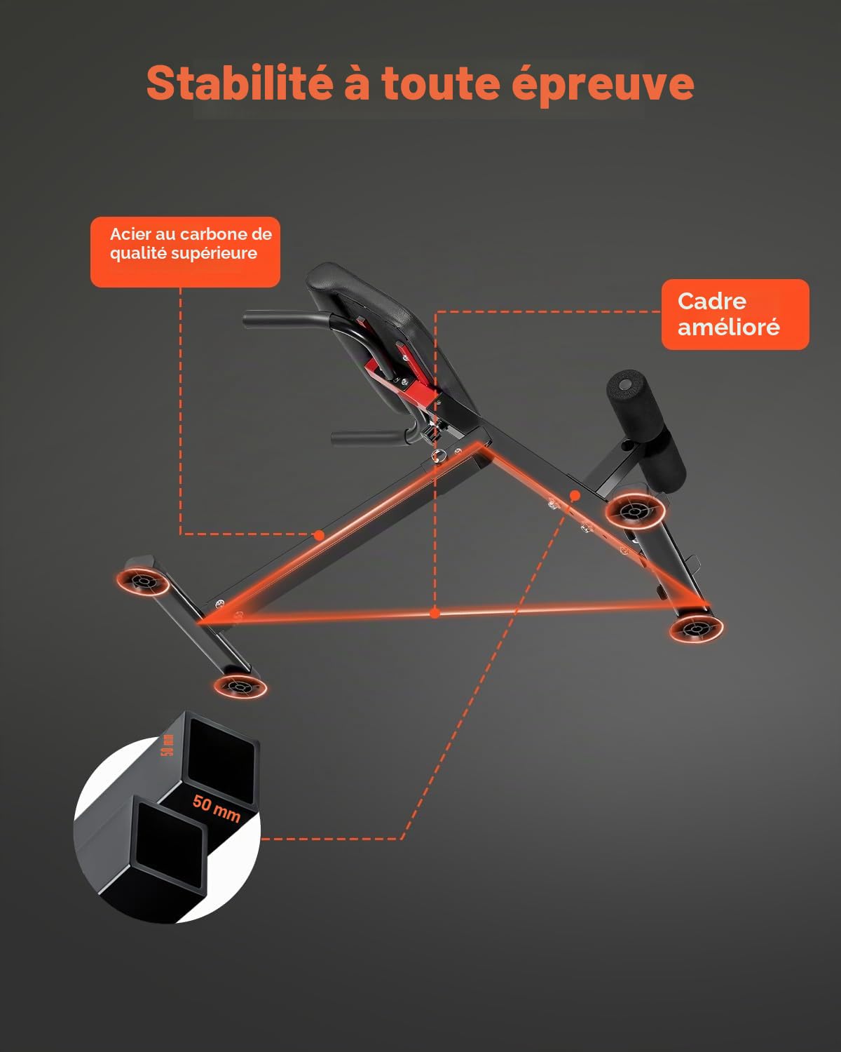 VEVOR Chaise romaine Hyperextension Banc et banc de musculation, design réglable et pliable pour un entraînement complet du corps. Cible les fessiers, les ischio-jambiers, le dos, le tronc et les