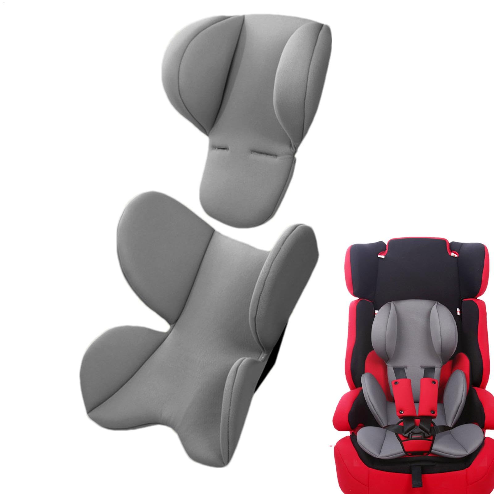 Yulokdwi Newborns Car Seat Head Support,Head Neck Seat Insert Pad, Body Support Headrest,Body Support Headrest,Car Seat Neck Pillow For Carseats Pushchair Pram Carrier Lounger