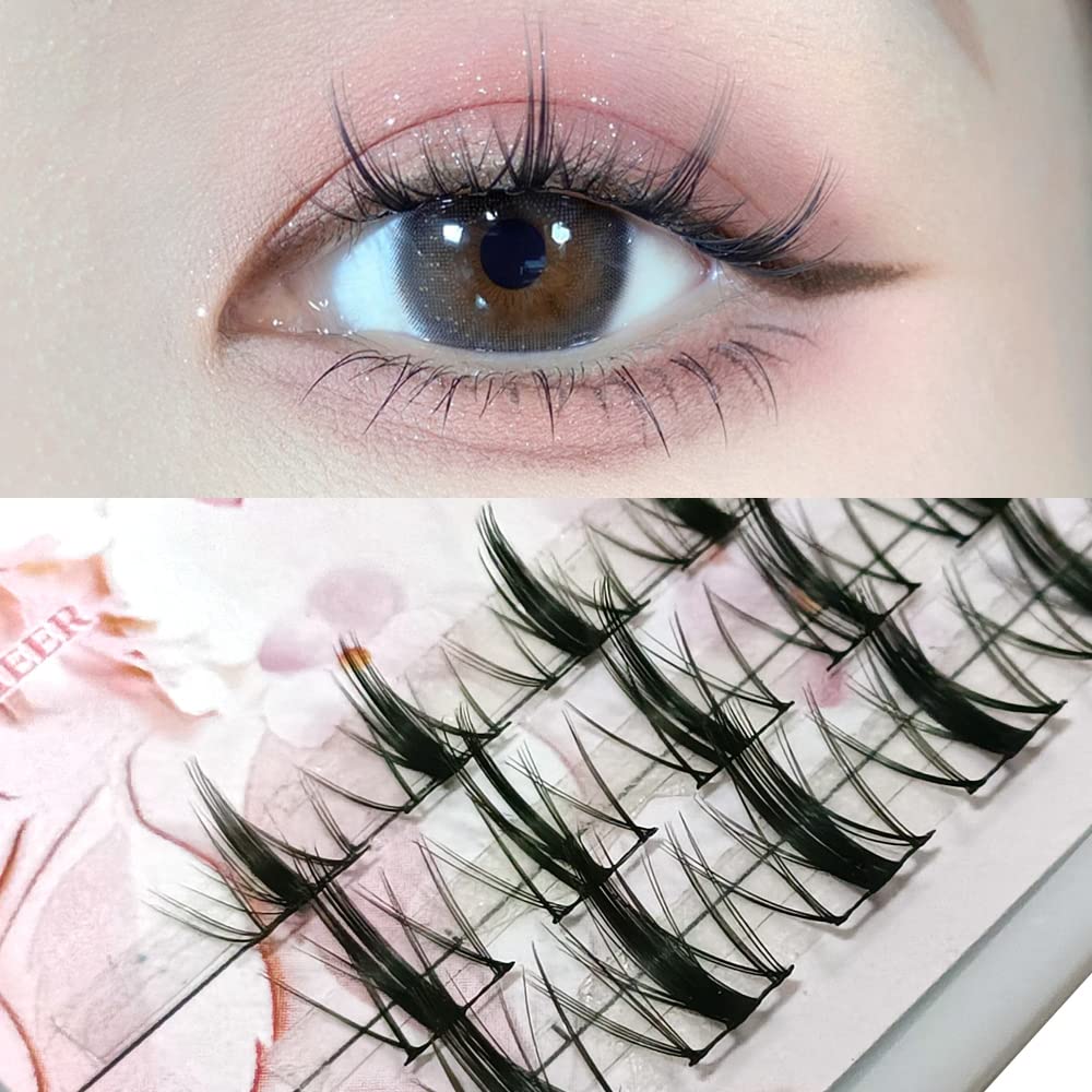11 12 13mm Mix Ultra Thin Wide Band Individual Lashes Natural False Eyelashes Cluster Eye Lashes Extesnion Easy