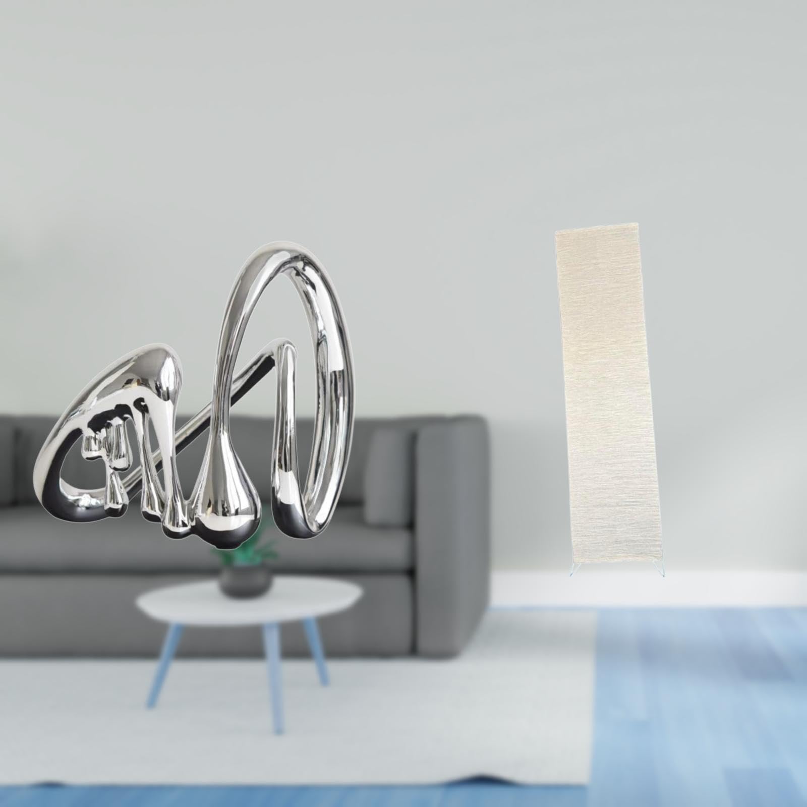 Enakshi® Minimalist Abstract Art Sculpture and Paper Floor Lamp Shade Cozy Living Room Decor Standing Lamp Light Cover for Housewarming Gift and Bookshelf|Home & Garden | Home Decor | Figurines-image-24