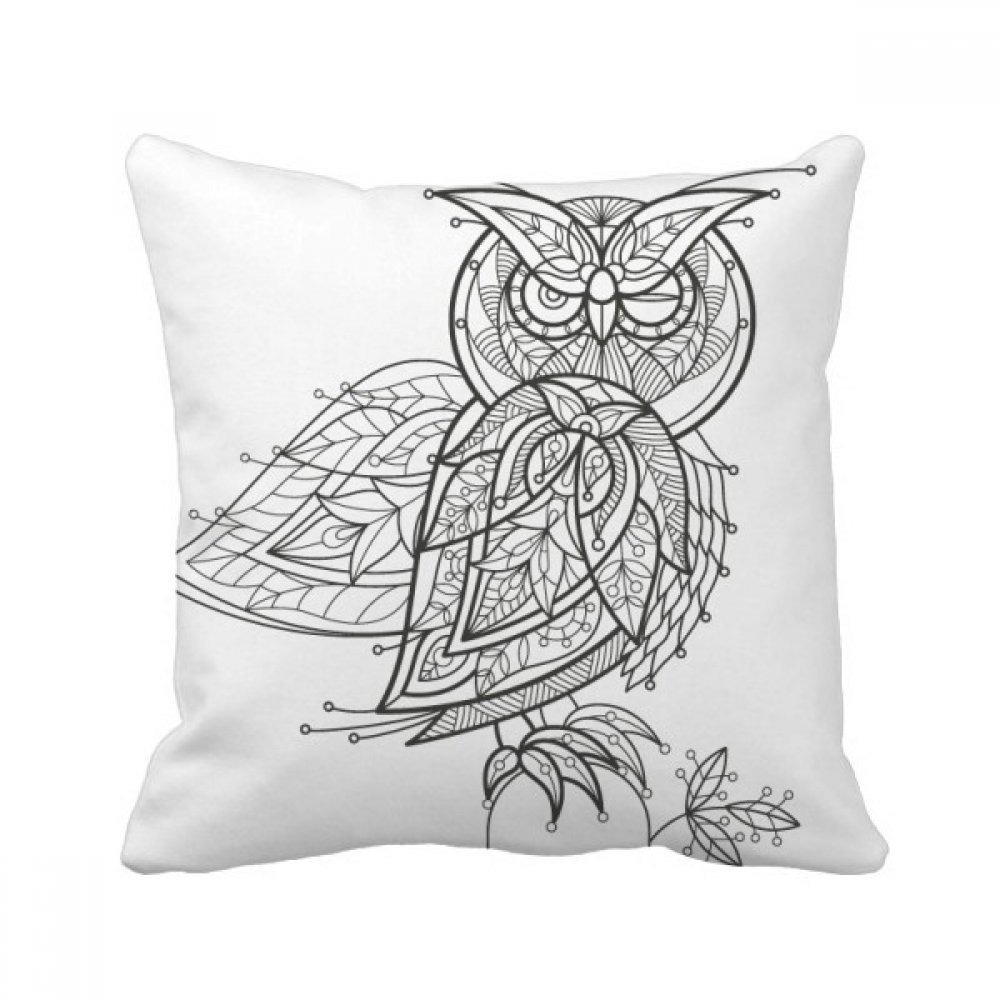 Oreiller oiseaux grand froid 40x40cm pour réchauffer l'ambiance du salon