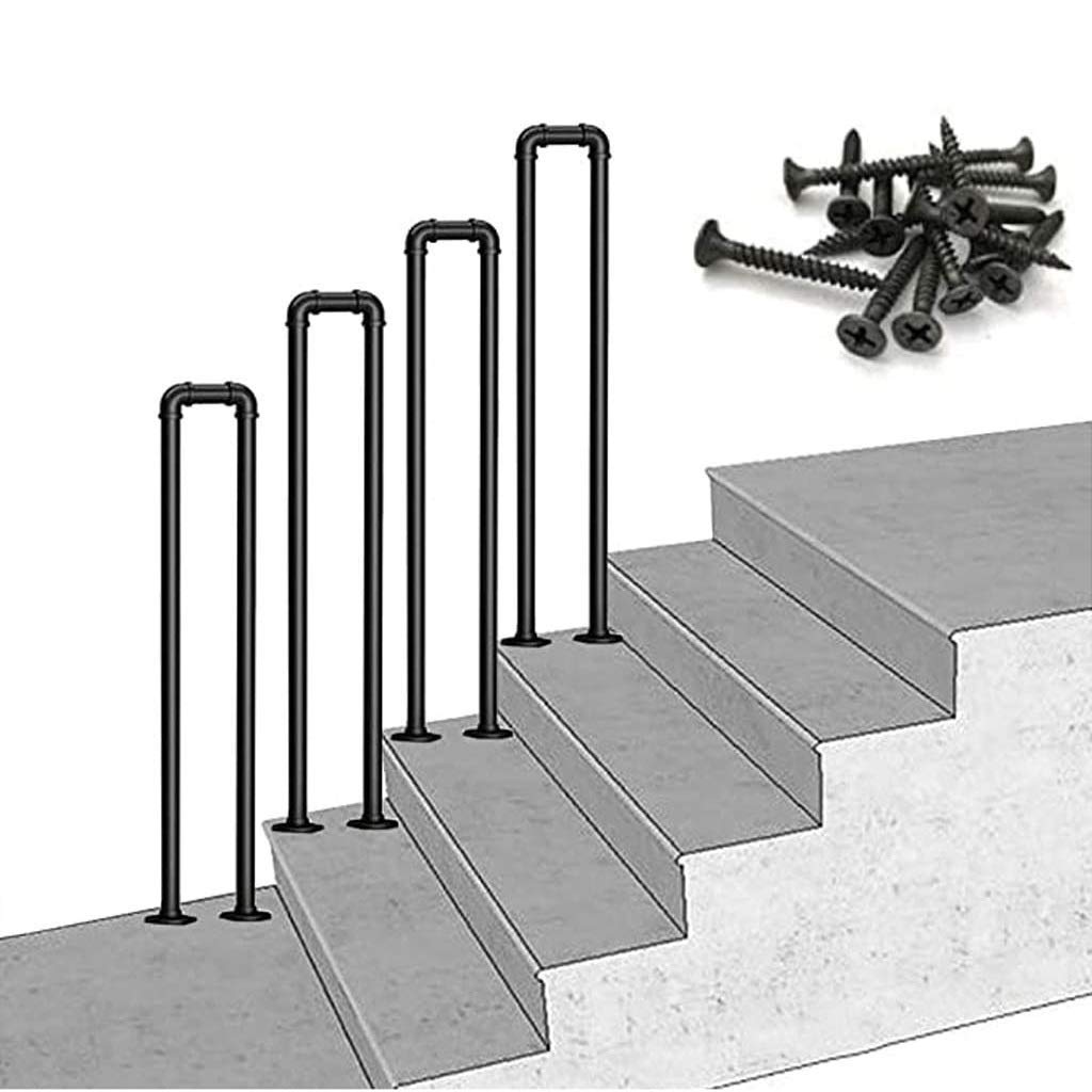 Main courante de transition pour marches extérieures et escaliers avec kit de pose