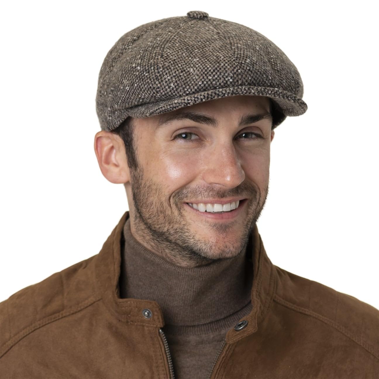 Lierys Tweed Winter Gorra con Visera Plana con algodón Forro Interior Made in Italy Mujer Hombre Otoño Invierno