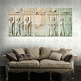 CyiArt - 5 Panels Wall Art Persepolis - Persian Soldiers Statue Modern Home Decorative Painting Canv
