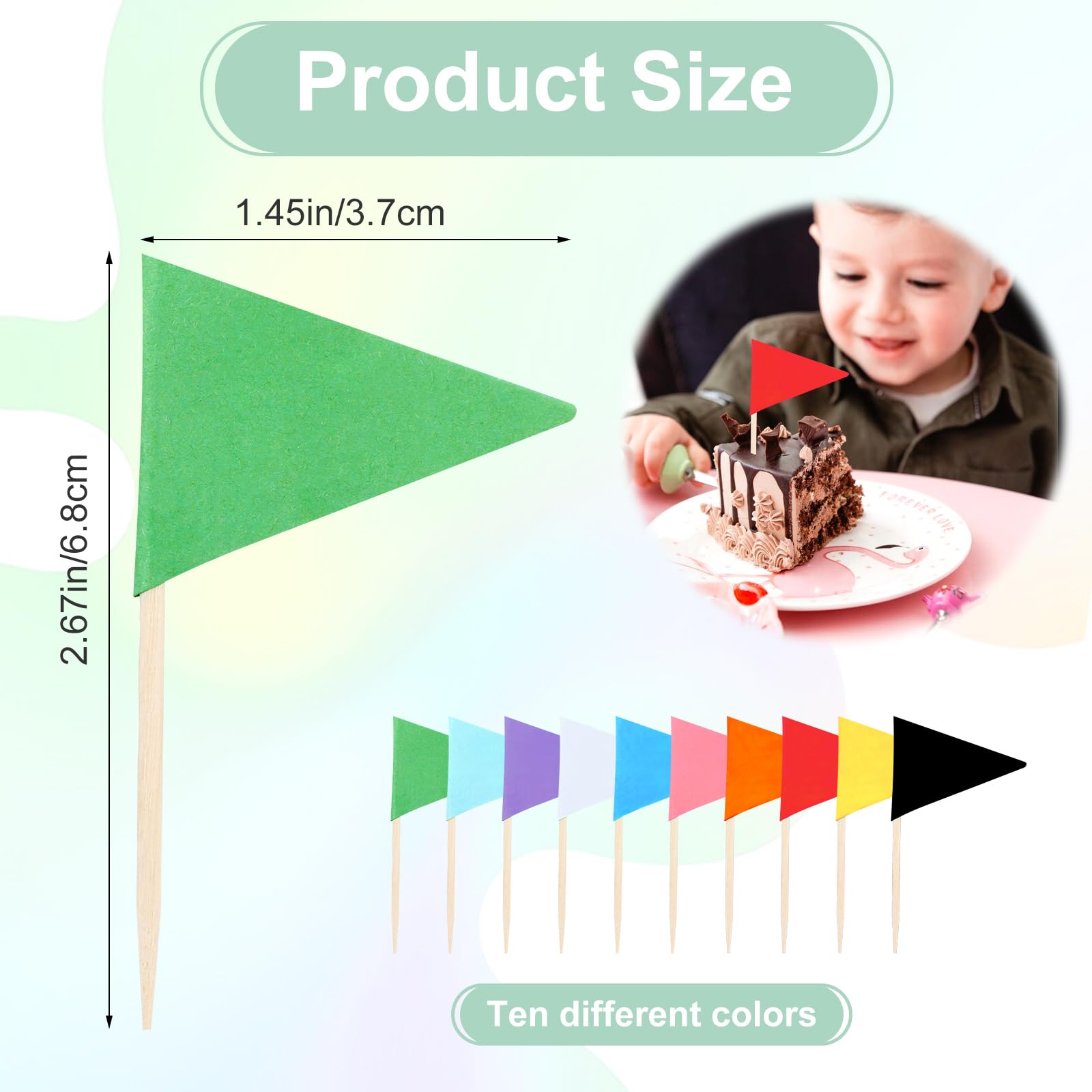 Drapeaux De Cure-Dents Vierges Marqueurs De Fromage Drapeaux Blancs