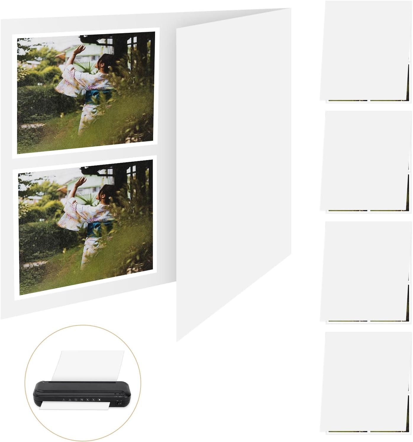 5PCS Laminator Carrier Sleeve White Laminating Pouch