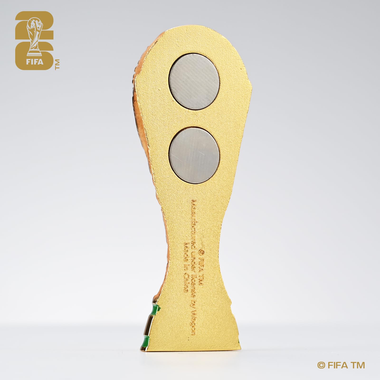 Calamita Ufficiale FIFA Coppa del Mondo 2026 – Replica 2.5D Trofeo 70 mm, Lega di Zinco, Souvenir Esclusivo per Frigorifero, Ufficio & Superfici Metalliche, FIFA World Cup 2026 Official Gift
