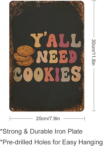 Miniatura 2 de Y'ALL NECESITA COOKIES, divertida decoración artística de pared de cocina, arte de pared de galletas, arte de pared de cocina, logotipo de lata de