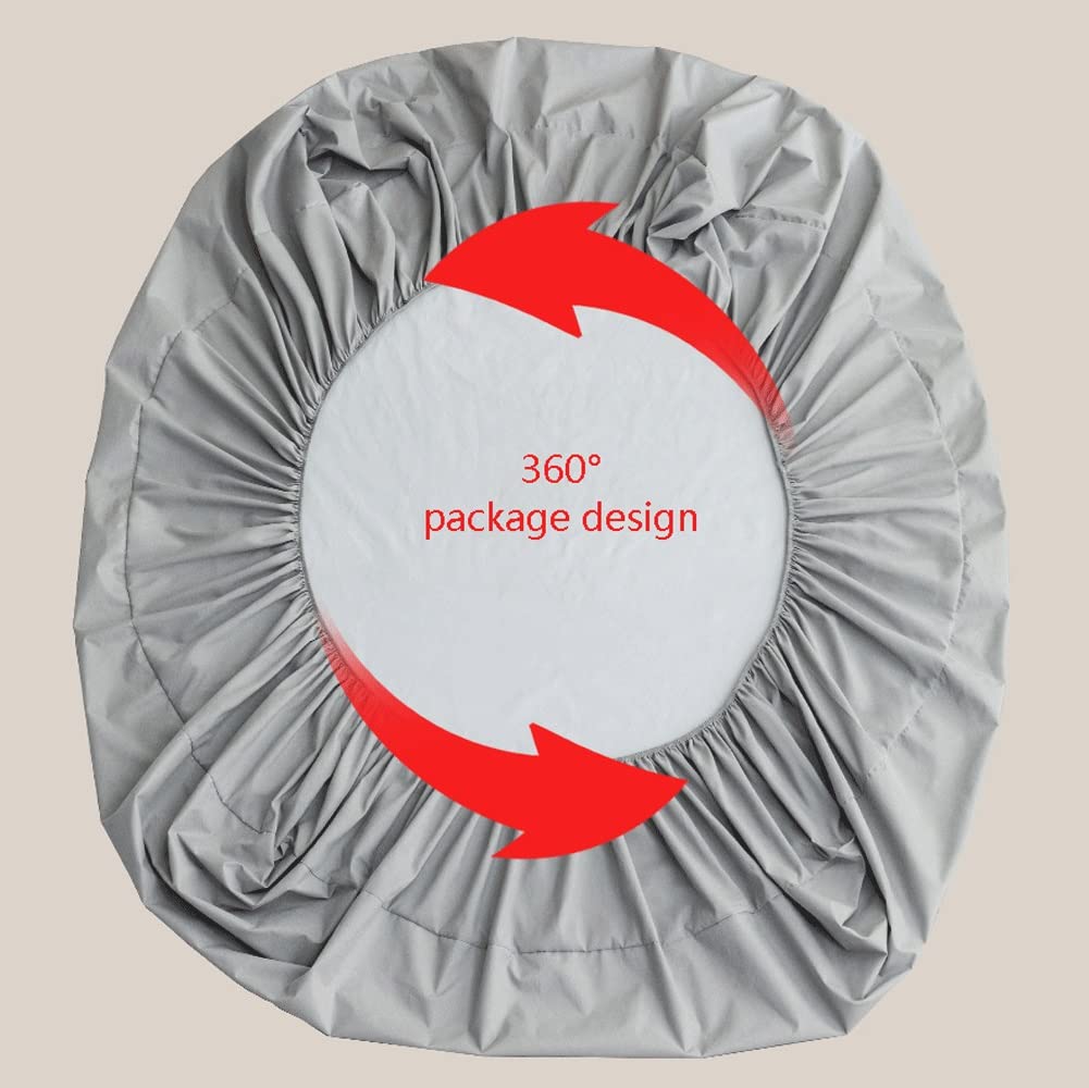 Coprimaterasso Impermeabile 90x200 120x200 150x200 180x200 200x220 Copri Materassi Microfibra di Poliestere Proteggi Materasso Morbido e Traspirante Silenzioso ( Color : Gray A , Size : 200x220+25cm )