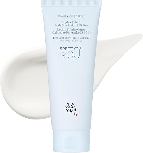Beauty of Joseon Hydra Shield Body Sun Lotion SPF 50+ Fermented Brown Rice™ and Ceramide | Daily Korean Skincare and Hydrating Sunscreen, Lightweight, Non-Sticky for Body 150mL