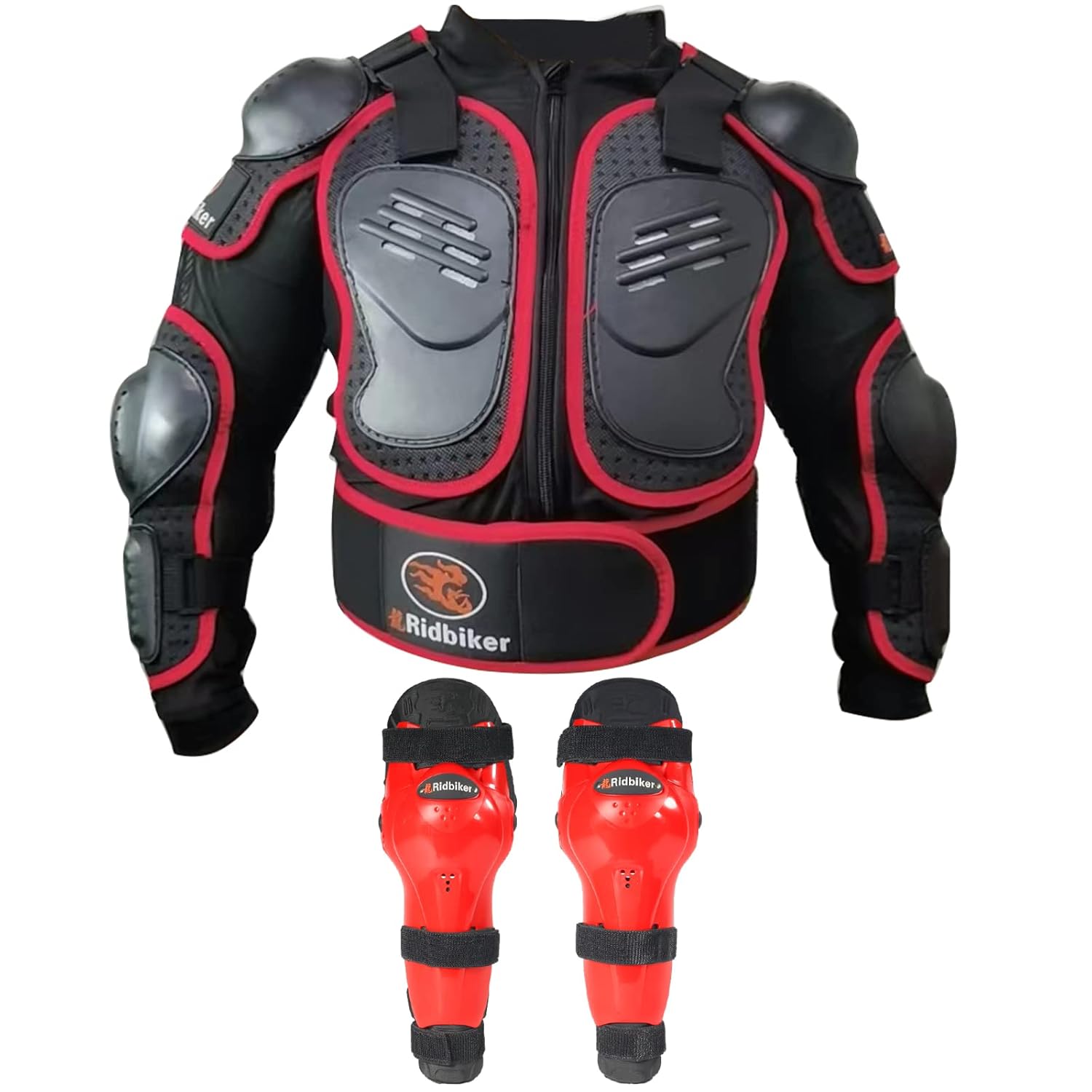 Kids Dirt Bike Gear Chest Spine Protector Body Armor Jacket Elbow Knees Shin Pad Armor Guards