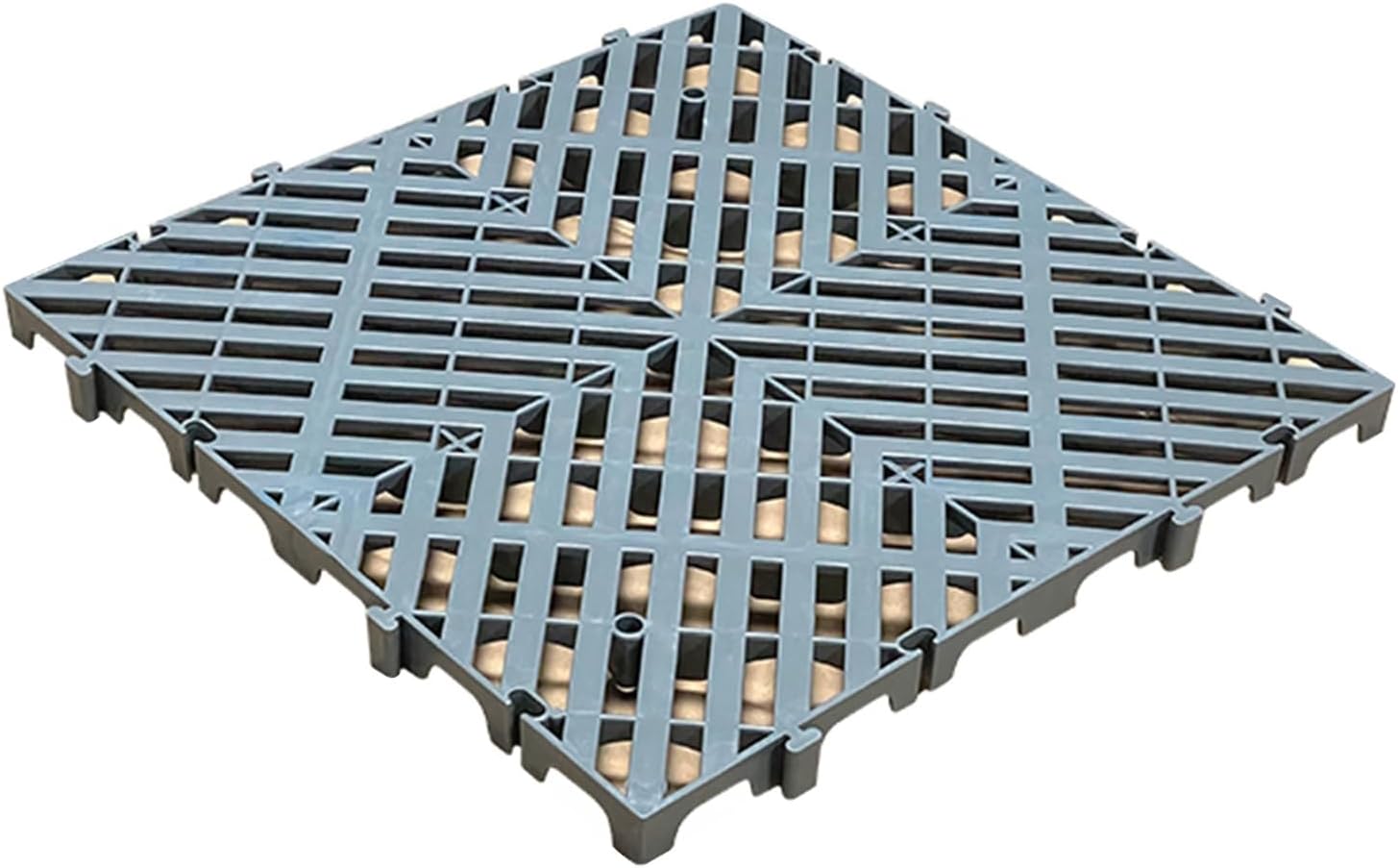 Interlocking Pallets, Plastic Pallet, Made with Thickened Material, Moisture Proof and Frost Resistant, Suitable for Warehouses, Cold Storage Facilities(Gray)