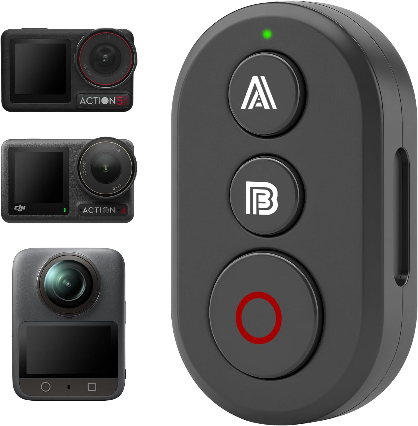 REYGEAK Bluetooth Remote Controller for DJI Osmo 360/Action 6/5 Pro/4,Wireless Remote Controller with Wrist Strap,114FT Range Action Camera Accessories