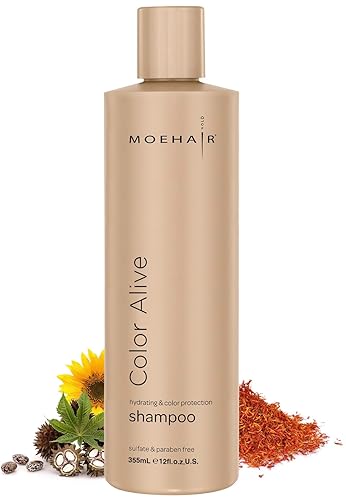 Miniatura 1 de MOEHAIR Color Alive Champú  Hidratante e Hidratante  Champú para cabello teñido  Champú sin parabenos y sulfatos  Rico en aceite de cártamo y aceite