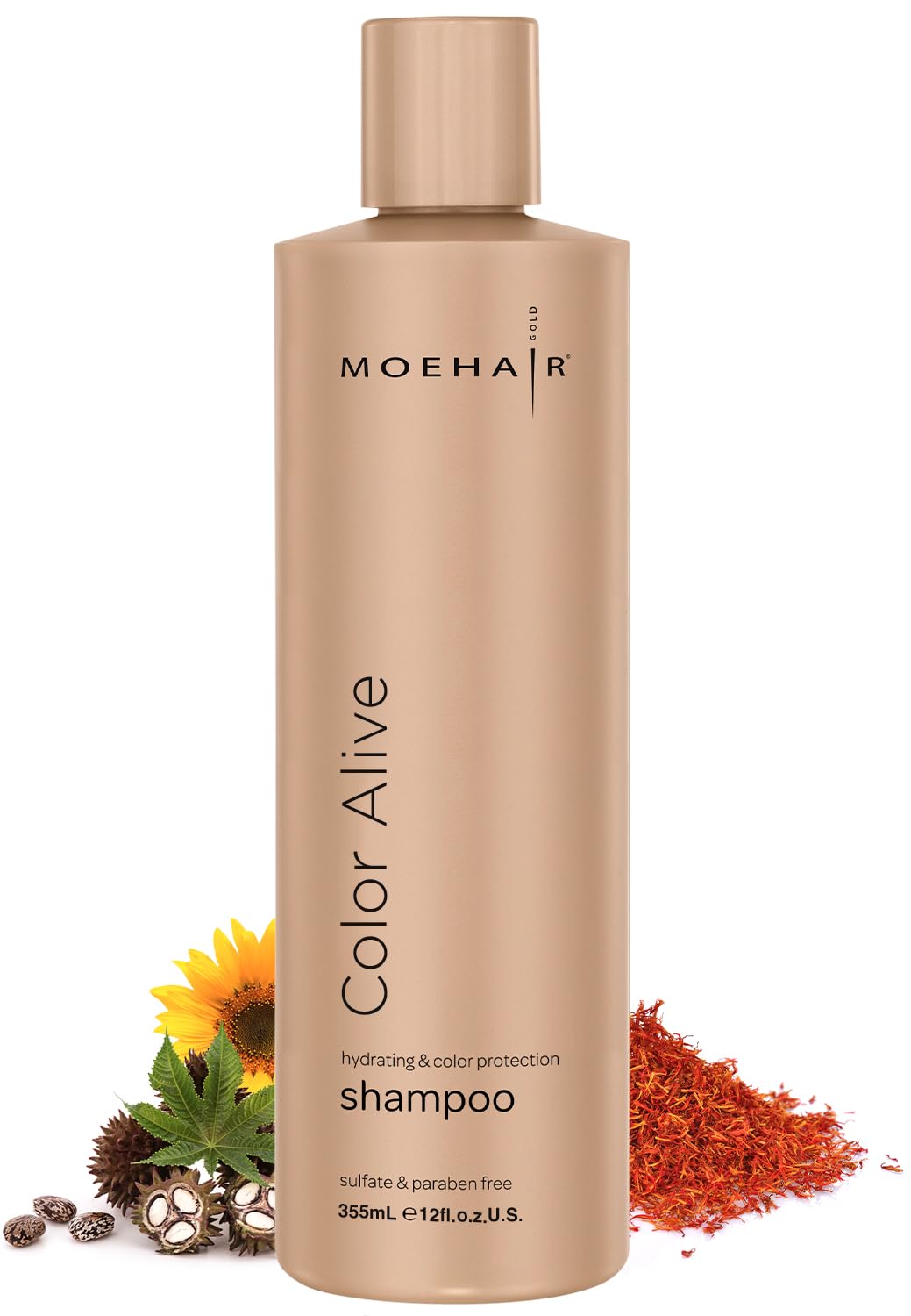 MOEHAIR Color Alive Shampoo | Moisturizing & Hydrating | Shampoo for Color-Treated Hair | Paraben & Sulfate-Free | Rich in Safflower Oil & Castor Oil