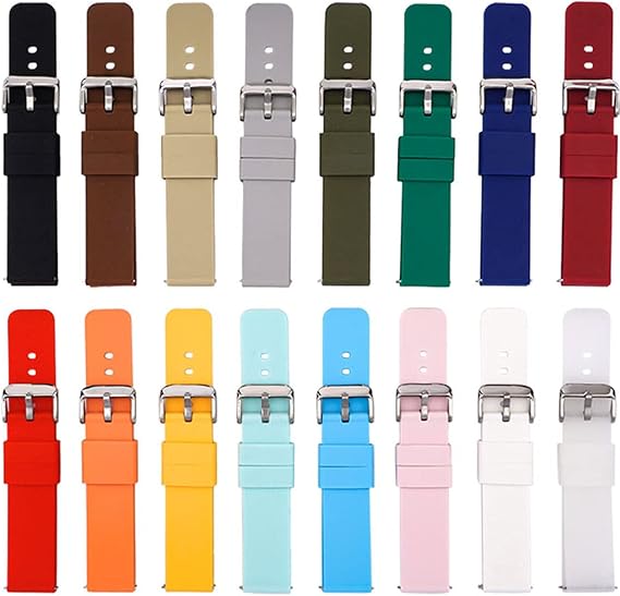 Silicone Quick Release Replacement 12MM 14MM 16MM 18MM 19MM 20MM 21mm 22MM 24MM Watchband Watch Strap