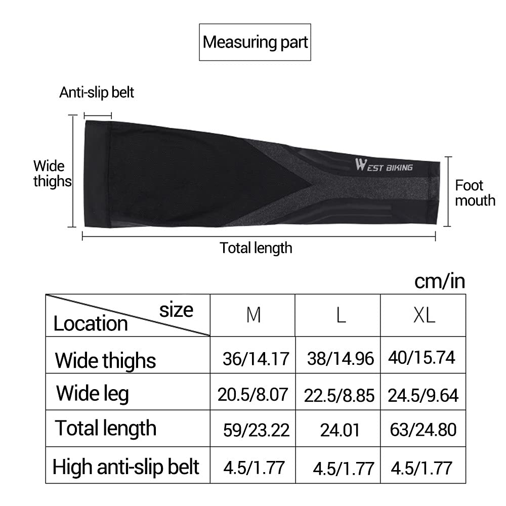 MiOYOOW Radsport Knielinge, Beinstulpen UV Sonnenschutz Anti Rutschen für Herren Damen Kinder Jugend