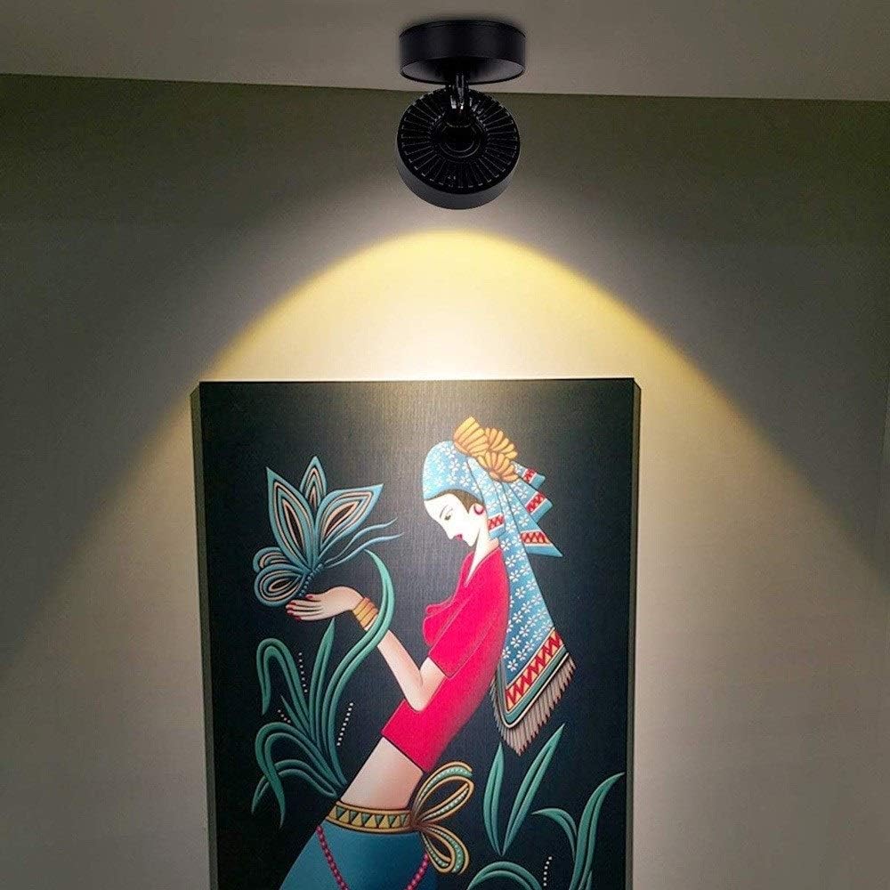 Recessed 360°Adjustable 12W LED Ceiling Panel Lantern Fixture Clothing Store Anti-glare Integrated Flat Spotlight Indoor Living Room Restaurant Corridor Aisle Decoration Black Downlight Integrat