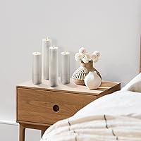 Vista 9 de LampLust Velas parpadeantes sin llama, juego de 4 velas plateadas, funciona con pilas, velas románticas, ideales para decoración de propuestas