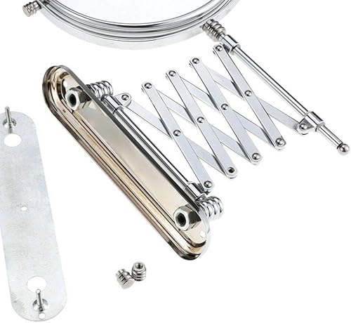 Miniatura 3 de LCARY Espejo de maquillaje montado en la pared, aumento de 10 x de doble cara, extensión giratoria de dos caras, espejo cosmético, acabado de espejo