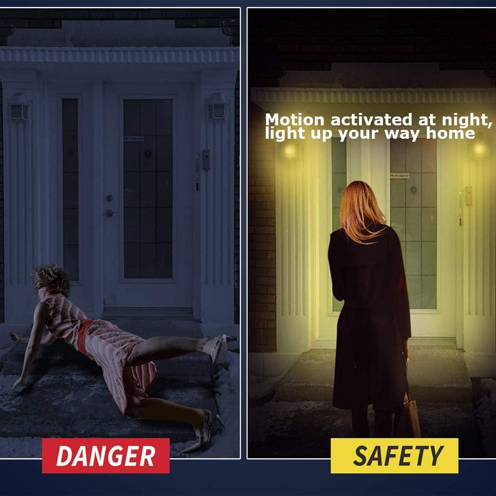 Boxlood 12W Motion Sensor Light Bulb, Movement Activated LED Bulb with Dusk to Dawn, 1000LM(100W Halogen Equivalent), A19, E26, 3000K Warm White for Outdoor/Indoor Front Door,Stairs,Porch,2PACK