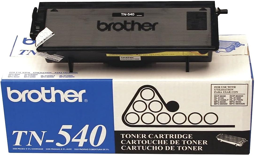 Brother TN540 5140 5150 5170 8220 8040 8045 Toner -Cartridge (Black) in Retail Packaging