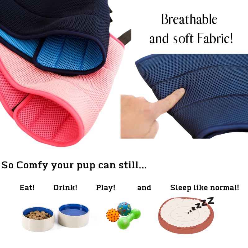 Image of DMW Products Extra Soft Dog Cone for Dogs After Surgery, Adjustable Dog Cones for Large Dogs, Medium and Small. Lightweight Dog Cone Alternative After Surgery. Comfy Recovery Dog E Collar.