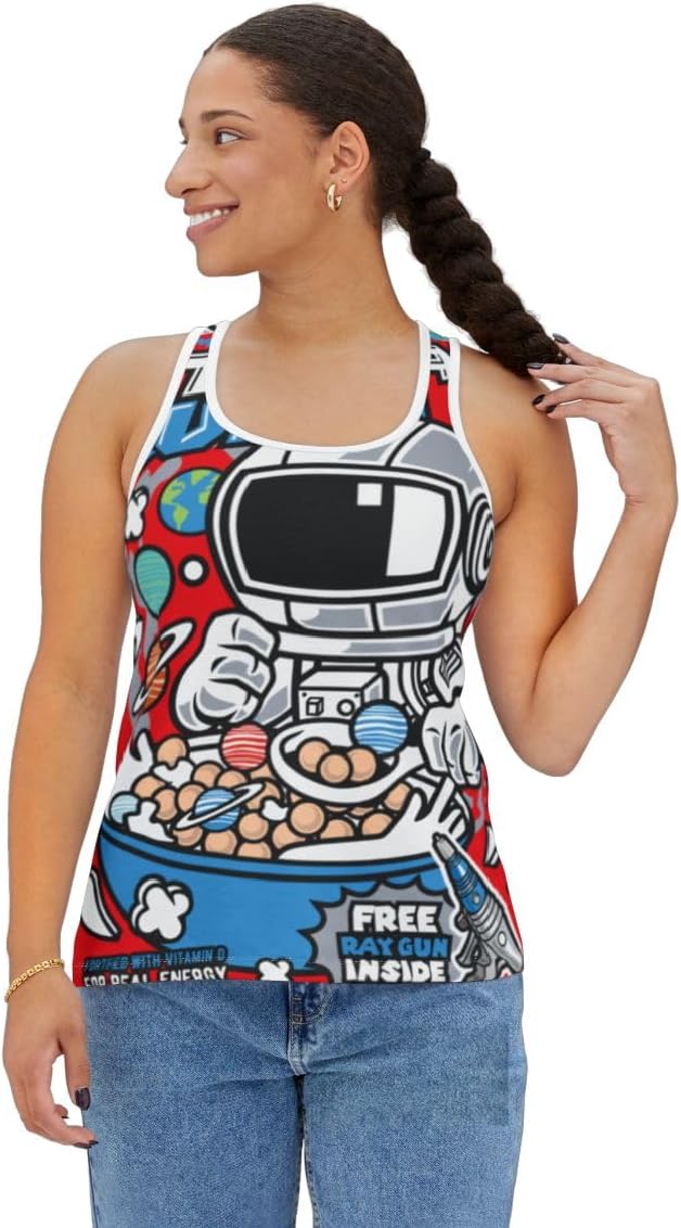 Women's Racerback Tank Top, Sleeveless Yoga Shirt Gym Fitness Sports Heavy Cotton Printed Shirt for Party & Casual wear