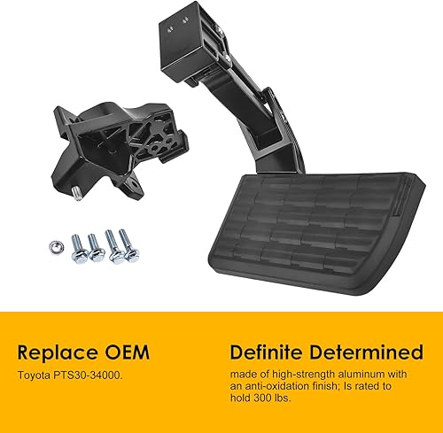 Miniatura 3 de Escalón retráctil de aluminio para caja de camioneta Toyota Tundra plegable Step 2022 2023 Reemplazar Toyota PTS30-34000, 300 libras