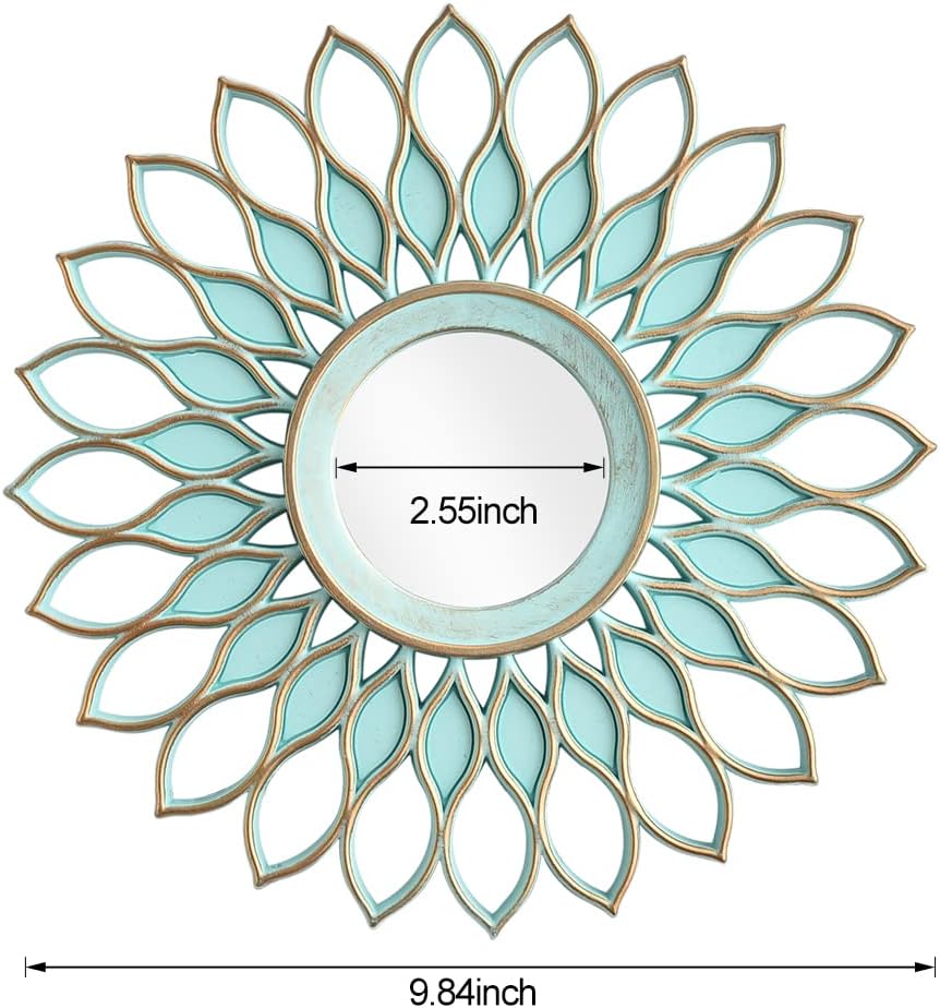 Small Round Decorative Mirrors Pack of 3 for Room & Home | Green Circle Mirrors Modern Wall Decor Gifts for Women & Moms - Image 3