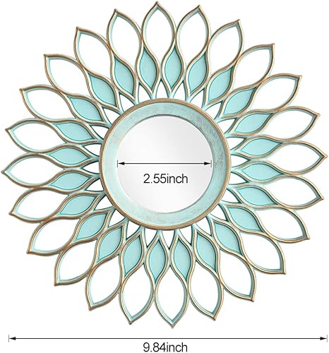 Miniatura 3 de Paquete de 3 espejos de pared redondos pequeños para habitación y hogar, espejos verdes para decoración de pared, espejos circulares modernos,