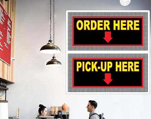 Miniatura 5 de Calcomanías para camiones de comida Ordena aquí recoger concesión Restaurante Adhesivo de vinilo troquelado K14 Letrero de negocios de 10 pulgadas
