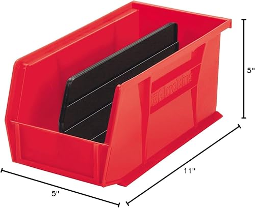 Miniatura 8 de Akro-Mils 30230 AkroBins - Contenedores apilables de plástico para almacenamiento, (11 x 5 x 5 pulgadas), transparente, (paquete de 12) y divisor de