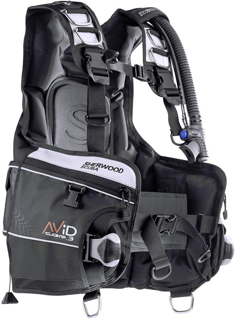 Sherwood New Avid CQR-3 Scuba Diving BC/BCD Weight Integrated Buoyancy Compensator (LG)