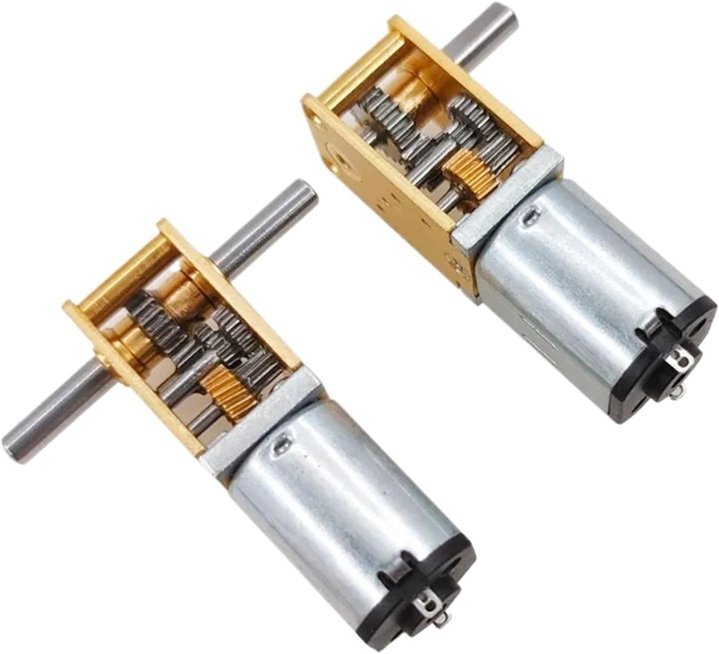 1pcs 1218-N20 Self Locking Worm Gear Miniature DC Reduction Gear Motor 12V Low-Speed Single Shaft Dual Shaft Motor(Dual Axis,12V53rpm)