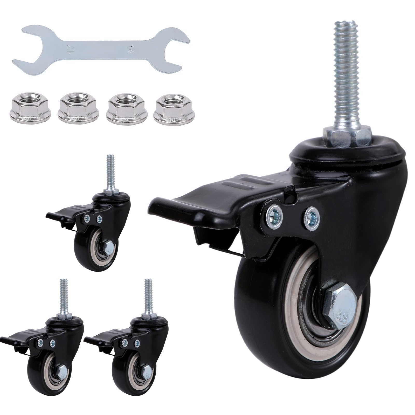 Amazon.co.jp: (アウプル) キャスター 4個セット 車輪径 4cm M8