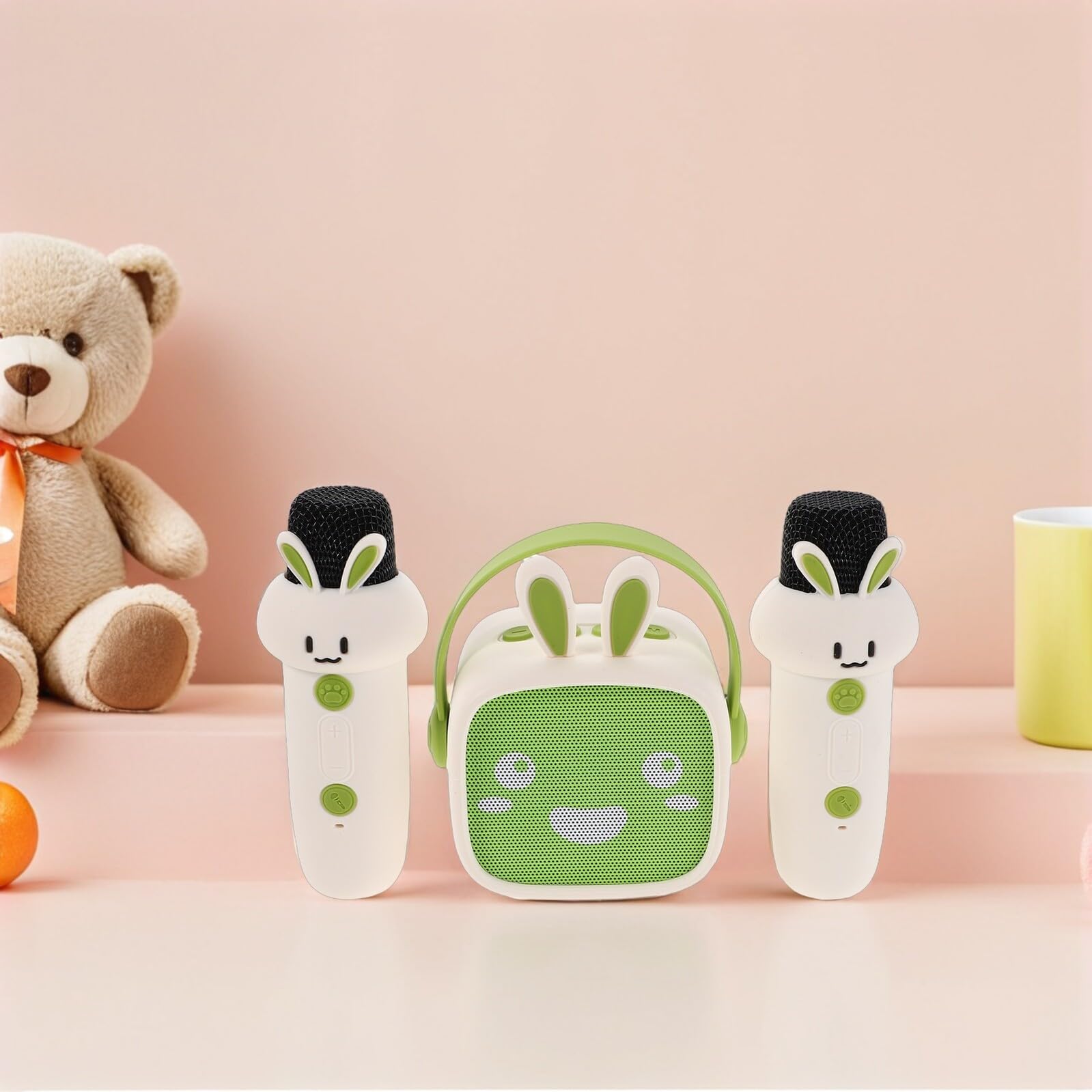 Altavoz Inalámbrico Portátil Mini Karaoke con Micrófono para Fiestas Infantiles y Contar Cuentos para Dormir Reproductor de Música Compacto