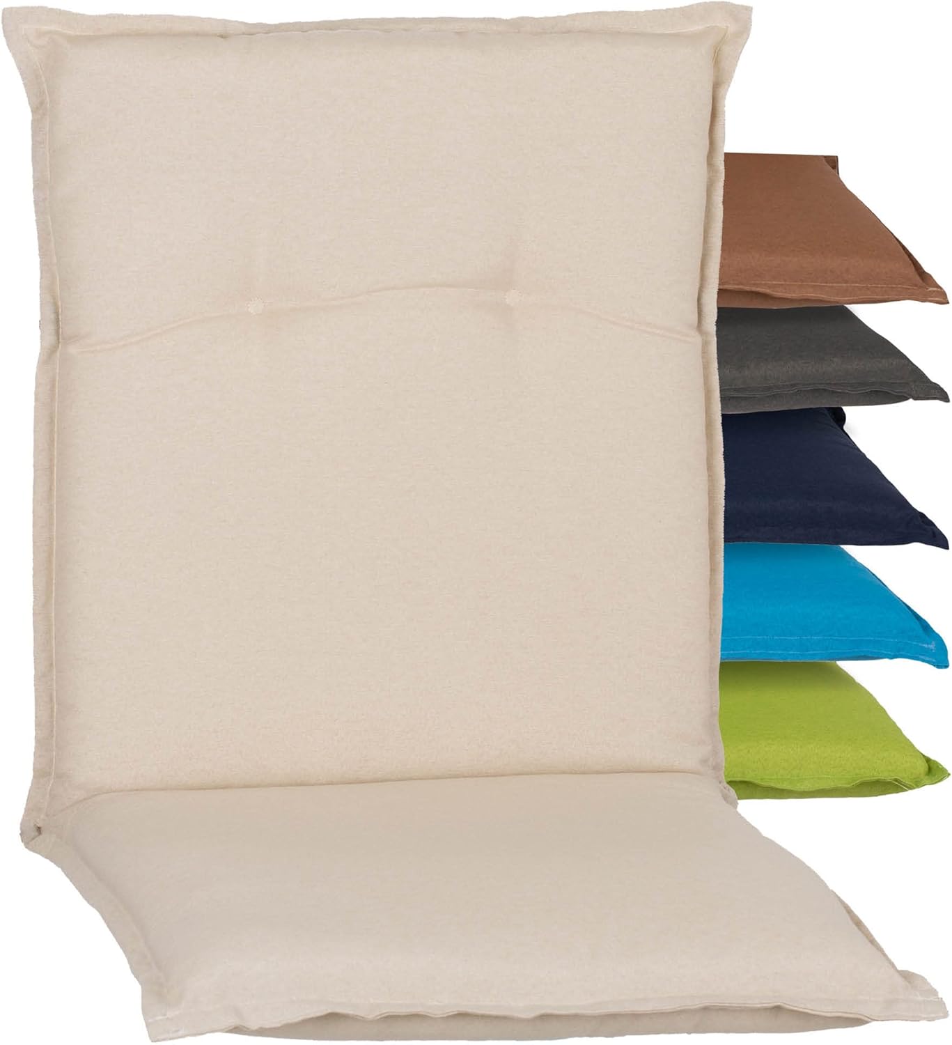 Coussin Chaise Jardin Beo Gera - Dossier Haut, 120x48 Cm, Rembourrage 5 Cm, Tissu 50% Coton 50% Polyester - Lavable, Certifié Öko-Tex, Fabriqué En UE