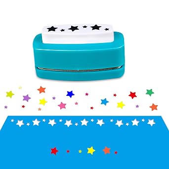 Star Hole Punch for Crafting, Multiple Star Punches for Cardstock Scrapbook | Multiple Star Star Paper Punch, Stars Shaped Hole Punch for Paper Crafts Gift Tags, Easy to Punch, Clean Cut, Smooth Cutting
