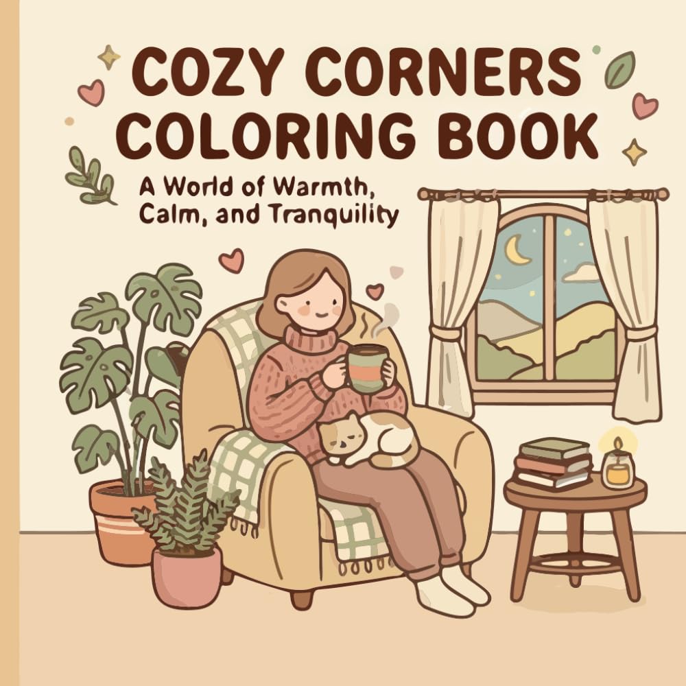 Cozy Corners Coloring Book: Peaceful Home Scenes for Relaxation, Calm, and Creative Joy