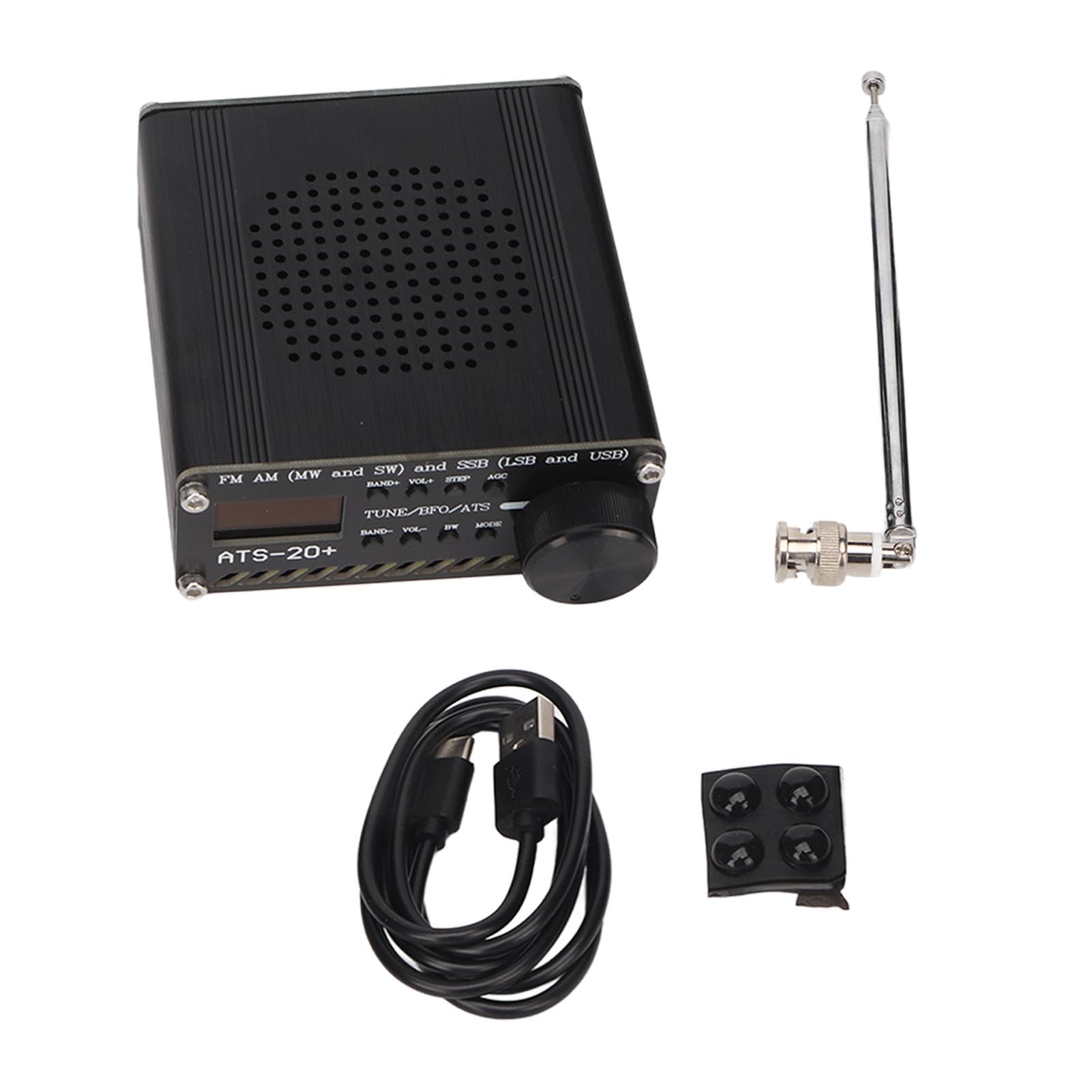 Récepteur Radio, Récepteur Numérique Bande Mondiale Haute sensibilité ATS 20+, Prend en FM AM LW SW SSB Professional pour la Cuisine à Domicile