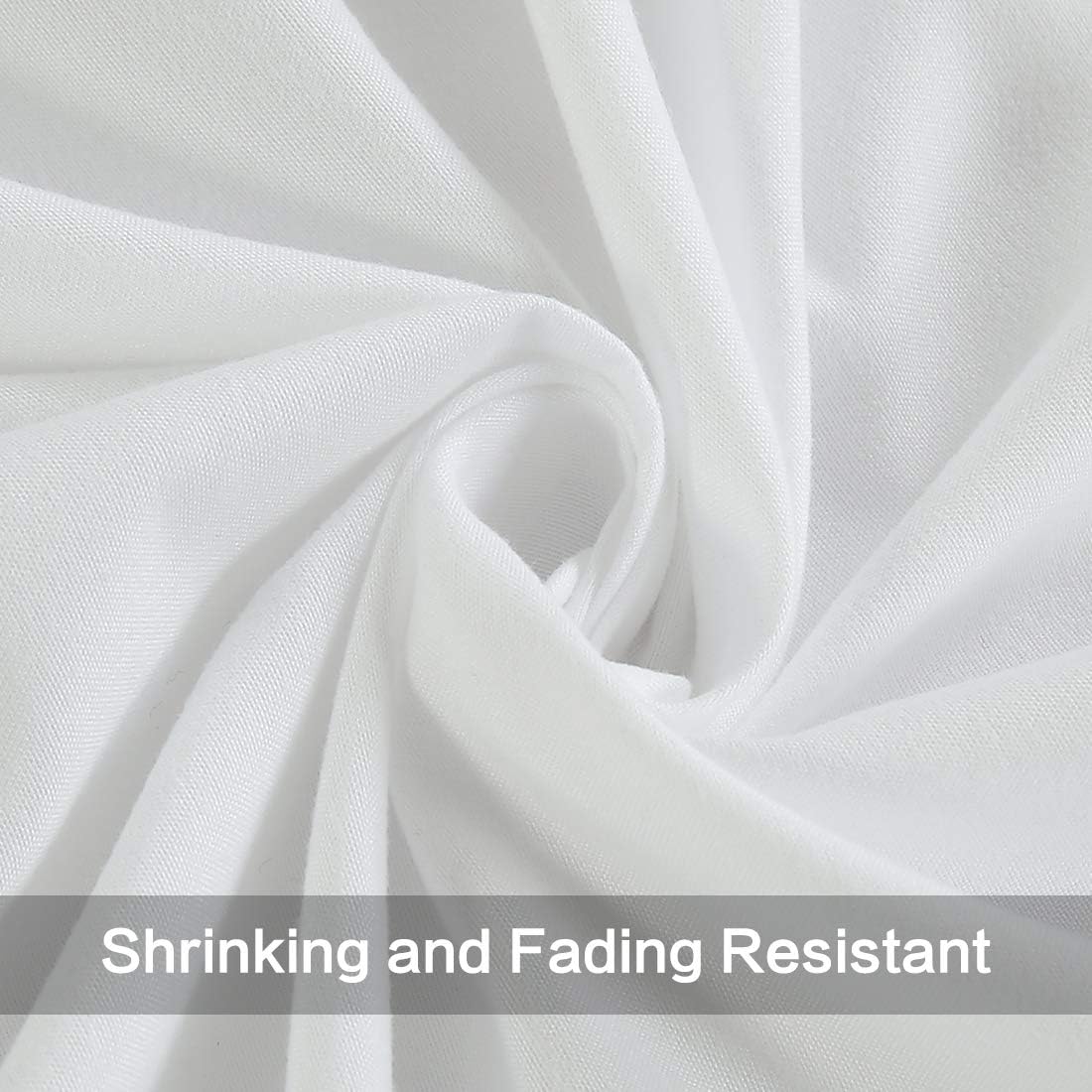 EDILLY Flat Sheets (6 Pack) - Super Soft Brushed Microfiber Bedding Sheets, Shrink and Wrinkle Resistant, Great for Home, Salons, Hotel and Hospital Use (White, Queen)