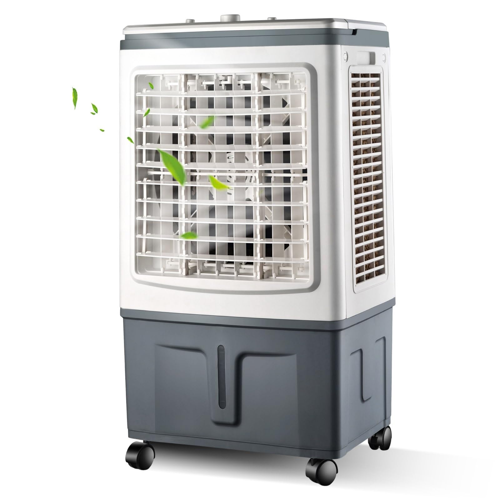 Portable Evaporative Air Cooler 30L with 2 Ice Packs, 3-in-1 Cooling Fan & Humidifier, 3-Speed Mechanical Control, 7.5H Timer, Wide Oscillation for Large Room Office