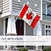 Anley 3x5 Foot Canada Flag - Vivid Color and Fade proof - Canvas Header and Double Stitched - Canadian National Flags with Brass Grommets 3 X 5 Ft