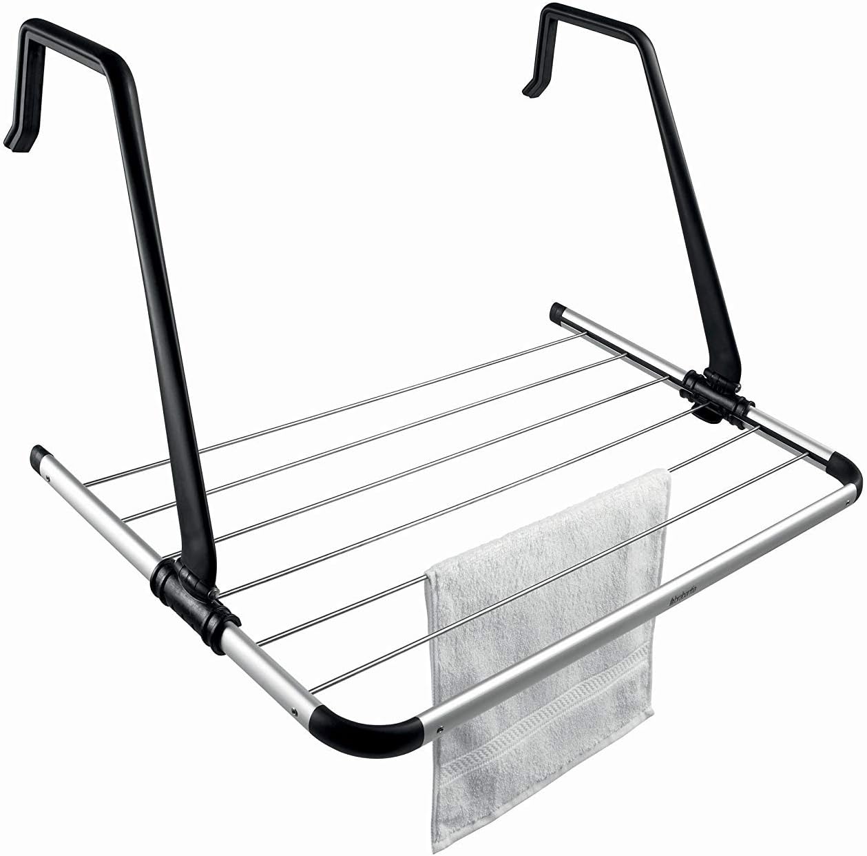 LWVAX Aluminium and ABS Indoor and Outdoor Easy Install Foldable Drying Rack (51x 34 x 2 cm, Multicolour)