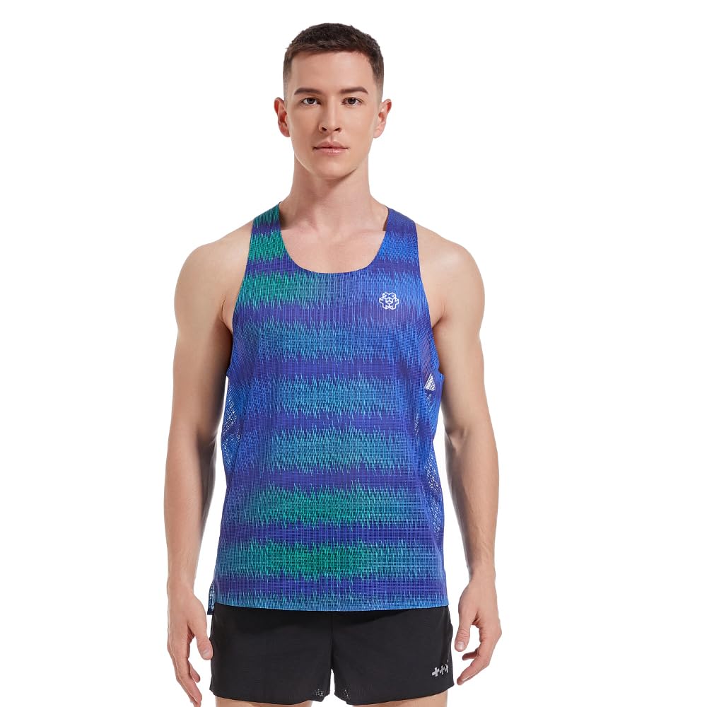 Seamless Marathon Tank Top Lightweight Running Singlet Shirt Dry Fit Workout Sleeveless T-Shirt