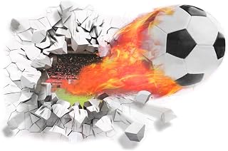 YunBey Pegatinas de Pared Fútbol, 3D Vinilos de Pared Decorativos, Futbol Adhesivos Pared Decorativos para Habitacion Adolescente, Dormitorio de Chicos, Salón