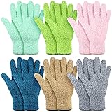 Bencailor 6 Pairs Microfiber Dusting Gloves, Dusting Cleaning Gloves Microfiber Gloves for Plants House Blinds Car Dust Mitt (Fresh Color)