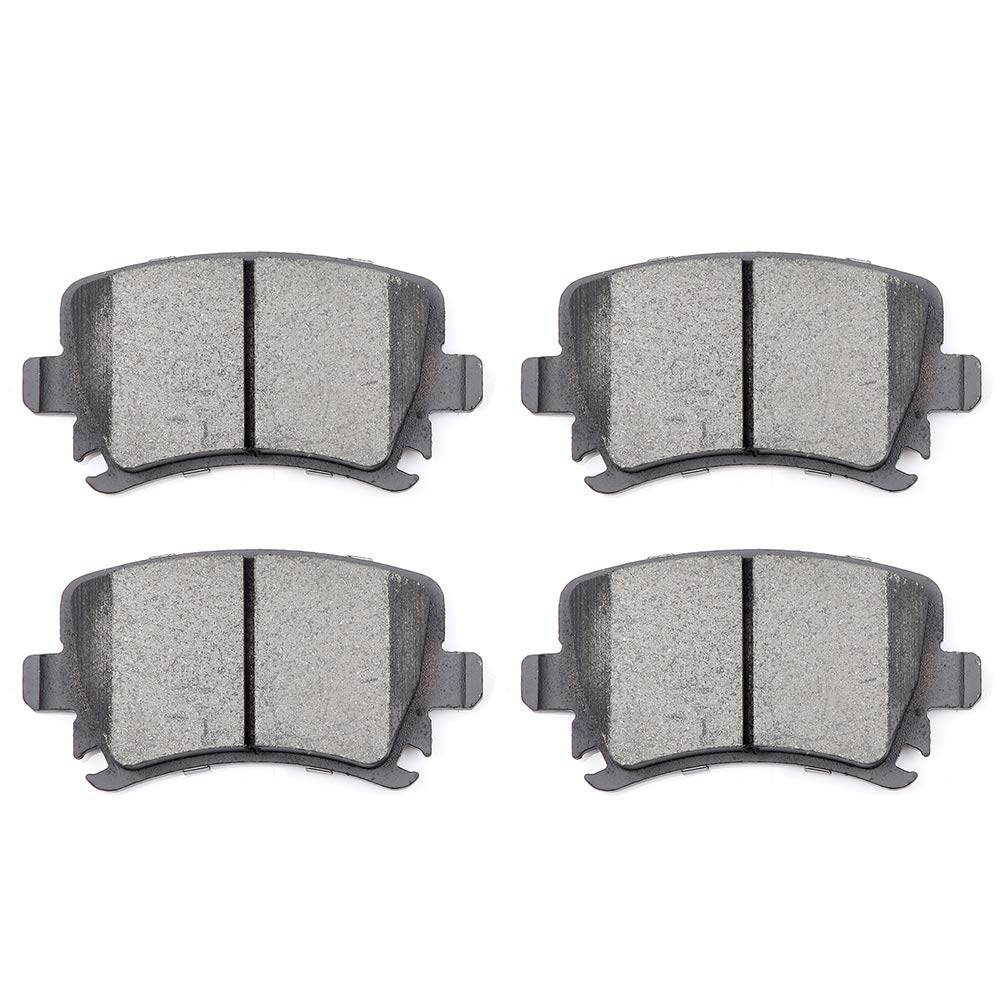 cciyu Ceramic Rear Brake Pad Set Fit For Audi A3 Quattro,A4 Quattro,A6 Quattro,Q3 Quattro,TT Quattro,For VW For Eos,For Golf R,For GTI,For Jetta,For Passat CC,For R32,For Rabbit,For Tiguan
