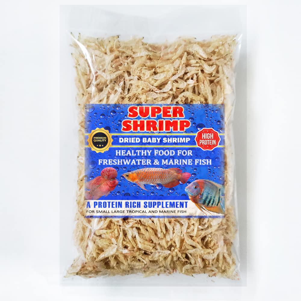 Bhoir Masale Small Shrimp Dry Prawns Fish Food For Aquarium Fish All Life Stages Protein Rich